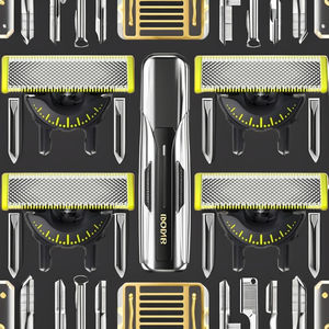 Cuchillas de Repuesto de Acero Inoxidable para Afeitadora y Recortadora Eléctrica 360, Paquete de 4, Modelo 80732473 - Product Image 1