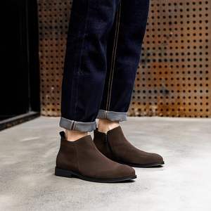 <b>Vintage</b> Brown Suede Chukka <b>Boots</b> with Classic Lacing and Wear Resistant Heel for Men's Business Casual and Retro Matching - Product Image 2