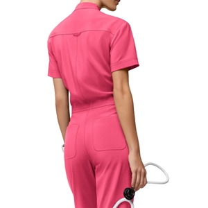 ชุดทางการแพทย์สำหรับผู้หญิงชุดเสื้อแขนสั้นคอวีและกางเกงจ็อกเกอร์มีกระเป๋าหรือพยาบาล & เจ้าหน้าที่ดูแลสุขภาพ - Product Image 5
