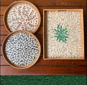 Petit déjeuner décoratif coloré dans le plateau de lit plateau de service de nourriture en aluminium thé et café accessoires de service fournitures pour Restaurant - Product Image 1