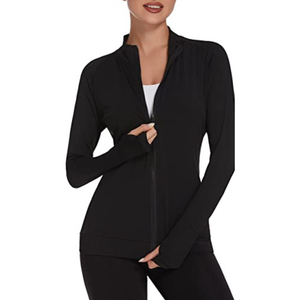 2025 venta al por mayor de Chaquetas deportivas con cremallera para mujer chaqueta de yoga con logotipo personalizado - Product Image 6