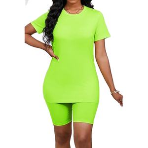 Conjuntos de Shorts de Verano para Mujer, Tops de Manga Corta, Pantalones, Shorts Deportivos Transpirables para Mujer, Conjuntos de Shorts para Correr, HECHO POR HS 2026 - Product Image 4