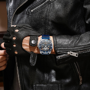 Unique Waterproof High-end <b>Watch</b>, High-quality <b>Mechanical</b> <b>Watch</b>, Multifunctional for Men, Genuine Leather Strap - Product Image 2