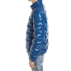 Veste matelassée imperméable en polyester pour homme, col montant, fabrication OEM, marque privée, manteau d'hiver isolé épais - Product Image 3
