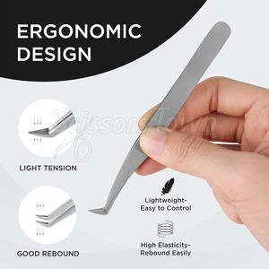 Salon <b>Eyelash</b> Extension Tweezer with Personalized Logo and Ultra Sharp Precision Tip - Product Image 3
