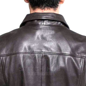 2025 Nueva chaqueta de cuero de piel de vaca para hombre a un precio razonable, ropa informal cálida de invierno transpirable con cuello levantado, estilo callejero - Product Image 6