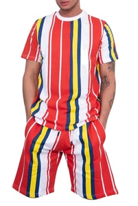 ชุดเซ็ตเสื้อยืดแขนสั้นผ้าคอตตอนระบายอากาศน้ำหนักเบาสำหรับผู้ชาย ลายพิมพ์ซับลิเมชั่นแท้ รับผลิตแบบ OEM สำหรับฤดูร้อน - Product Image 5