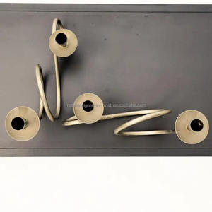 Candelero de metal dorado y plateado de hierro forjado con diseño de remolino para el hogar y la decoración navideña para regalos - Product Image 4