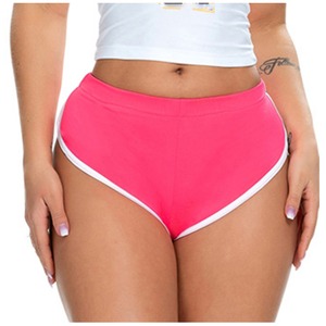 Pantalones cortos elegantes de cintura alta para mujer, 100% de algodón, respetuosos con el medio ambiente, transpirables, de secado rápido, ajustados para Fitness, Yoga, deportes, ropa para discoteca - Product Image 1