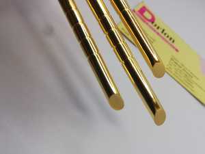 Dernier pousseur d'ongle de cuticule plaqué or Logo personnalisé Outil de soin des ongles en acier inoxydable Outil de retrait de poussoir d'ongle de cuticule à double extrémité - Product Image 4