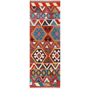 Alfombra Kilim de Maimana, Afganistán, 178 x 62 cm, Alfombras y Juegos de Alfombras - Product Image 1