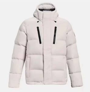 Doudoune avec logo personnalisé pour hommes Veste chaude et imperméable Manteau surdimensionné décontracté à col montant Veste d'hiver pour hommes - Product Image 1