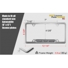 Narrow Top <b>LED</b> License Plate Frames Car <b>Number</b> Plate Holder with Aluminum Finish for Car Decoration Compatible with Tesla Ford - Product Image 2