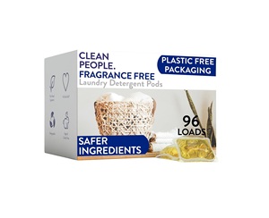 Lessives en dosettes sans parfum The Clean People, anti-taches - Sans parfum, lot de 96 - Product Image 1
