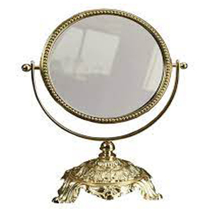 Trending Modern Luxury Aluminum Metal Unique Shape Copper Antique Finish Decorative <b>Table</b> <b>Top</b> <b>Mirror</b> Nice Selling - Product Image 4