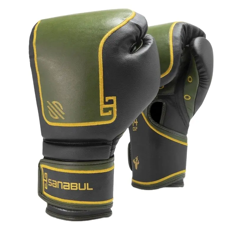 Gants de boxe professionnels en cuir de vache, Design personnalisé et Logo fait à la main au Pakistan, gants de luxe, gants Premium, ajustement parfait