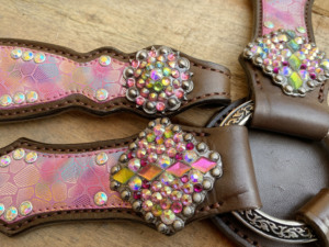 Ensemble de bride et de collier de poitrail en cuir d'Argentine 100% avec Love Coaches, bride de cheval western en cuir la plus vendue - Product Image 3