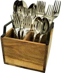 Organizador de Cubiertos de Madera Moderno, Multifuncional, Duradero, Soporte para Utensilios de Mesa, Servilletero para Mesa de Comedor y Cocina - Product Image 4