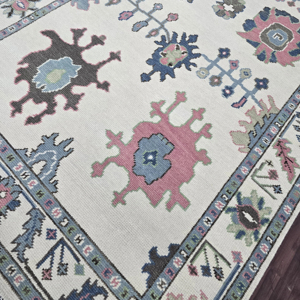 Handmade Woolen Carpet Traditional Geometric Floral Design Lime Green Olive Green Washable Hand-Knotted <b>Wool</b> Rug for Living Room - Product Image 1