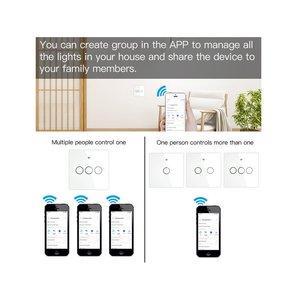 ZigBee สวิตช์ติดผนังอัจฉริยะพร้อมปุ่มสัมผัส3ปุ่มพร้อมแผงกระจกคริสตัล Tuya แอปสีขาว503กล่องสีขาว- - Product Image 3