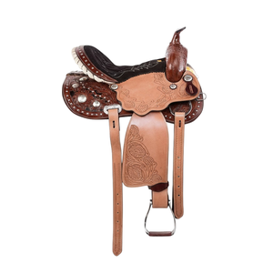 Selle de cheval anglaise professionnelle | Cuir durable, ajustement sûr et confort supérieur pour le dressage, le saut et la scolarité - Product Image 1