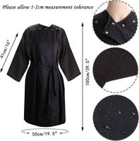 SUNSTAR IMPEX Bata de Salón para Clientes, Capa Protectora para el Cabello, Estilo Kimono, Personalizable, Portátil, Resistente al Agua, Poliéster