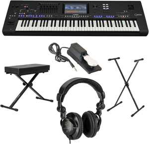 GENUINE TaGenos2 61-Key Portable Wood Workstation <b>Keyboard</b> <b>with</b> Kit <b>Stand</b> Pedals Speaker System - Product Image 1