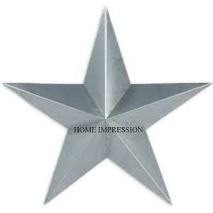 Cadeau personnalisé en métal Ornements suspendus en forme d'étoile Ornements d'étoile de Noël en métal galvanisé pour fournitures d'installation de suspension - Product Image 3