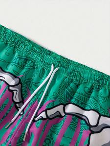 <b>Men's</b> Active Wear <b>Shorts</b> with <b>5</b> <b>Inch</b> <b>Inseam</b> Comfort Elastic Waistband All Print Drawstring Sublimation Streetwear <b>5</b> <b>Inch</b> <b>Inseam</b> - Product Image 4