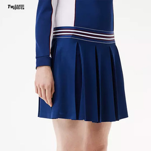 Hot Selling High Waist Lightweight <b>Athletic</b> Golf Shorts Women's Customized Pleated Tennis Dress Front Slice Slit SPORTS - Product Image 3