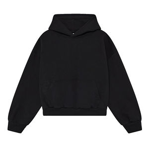 Sweats à capuche surdimensionnés pour hommes avec épaules tombantes 550 gsm Design personnalisé Boxy Fit Sweat à capuche pour hommes Impression bouffante personnalisée Fabricant de sweats à capuche 100% coton - Product Image 5