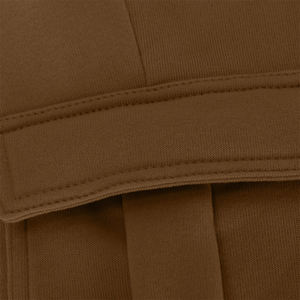 Pantalon de survêtement de course de gymnastique taille moyenne couleur marron pantalon de sport de sport uni élastique en plein air avec poche - Product Image 6