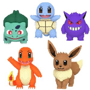 Figurines en plastique 3D de dessins animés - Charmander Bulbasaur Pikachu - Jouets de construction - Jouets éducatifs - Ensemble de jouets DIY - Product Image 1
