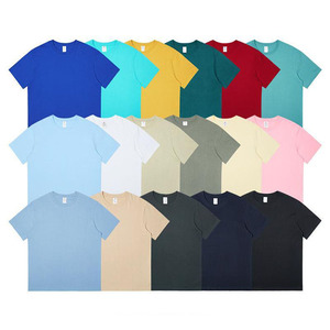 T-shirt imprimé personnalisé de haute qualité T-shirts à col rond unisexe uni T-shirt grande taille de couleur unie pour hommes Livraison DDP - Product Image 1