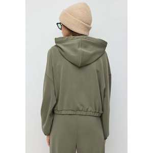 Sudadera Corta con Capucha y Cremallera de Tacto Suave para Uso Diario - Product Image 6