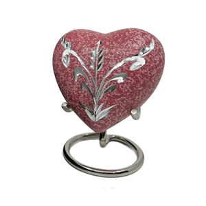 Urnas de cremación de corazón de aluminio de estilo americano de la mejor calidad/suministros funerarios urnas para cenizas conmemorativas 2024 - Product Image 1