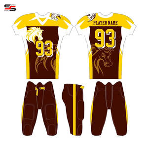 Haute qualité adulte 100% polyester maillot de Football américain uniforme taux de gros OEM respirant pas cher prix personnalisation - Product Image 5