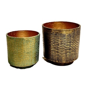 Aluminum Oval Flower <b>Planter</b> Silver Rough Finished Handmade Modern Home Living Flower Pot and Vase for Garden Supplies - Product Image 5