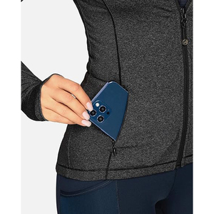 Soft Stretch Jacket Women Full Zip Yoga Top Lightweight Athletic Training Wear Comfort <b>Nylon</b> Spandex <b>Fabric</b> - Product Image 4