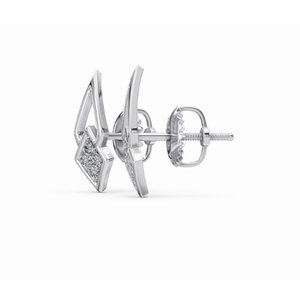 Boucles d'oreilles en or 14 carats de haute qualité, élégantes, avec diamants ronds taille brillant, fournisseur en ligne, export B2B, vente en gros - Product Image 2