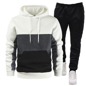 \ Conjunto de chándal para hombre, Sudadera con capucha informal, deportes atléticos, jersey de manga larga, pantalones para correr, trajes de 2 piezas, chándal - Product Image 1