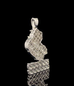 Pendentif unisexe en acier inoxydable serti de diamants glacés haut de gamme personnalisé - Product Image 3