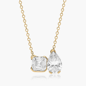 Asscher Collier pour femme en diamant Moissanite taille poire élégant 4.5mm personnalisé glacé argent 925 10K or jaune chaînes fines de luxe - Product Image 6