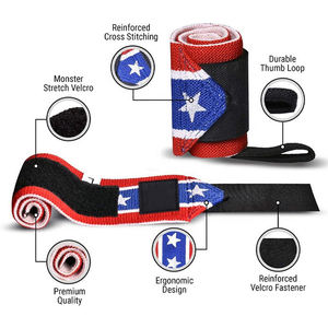 Wholesale Adjustable <b>Wristband</b> Elastic Wrist Wraps Bandage for Weightlifting Powerlifting Breathable Wrist Support - Product Image 6