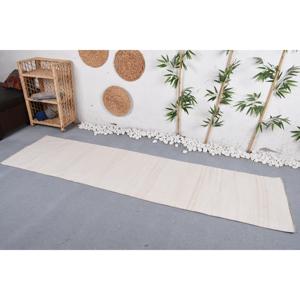 Tapis de couloir vintage turc 2,3x8,4 pi (69x257 cm), tapis kilim persan beige - Product Image 3