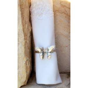 <b>Silver</b> Plated Metal <b>Napkin</b> Ring Eco-Friendly Large Design Table Centerpiece Decoration Indoor Outdoor Parties Giveaways - Product Image 4