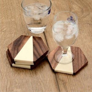 Hermoso posavasos de madera hecho a mano para tazas de té y café, tazas, vasos, mesa de comedor, cocina, oficina, protección elegante - Product Image 5