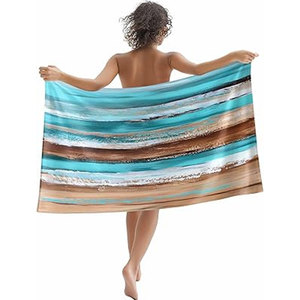 Toalla de Playa de Lujo Absorbente de Alta Calidad, Resistente a la Decoloración, Tejido Suave, Perfecta para Vacaciones de Verano y Relajación en la Playa - Product Image 1