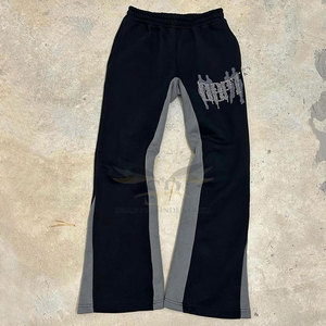 Chándal cómodo y transpirable con diamantes de imitación, ropa informal, conjunto de dos piezas, chándal con diamantes de imitación, servicio OEM ODM - Product Image 3