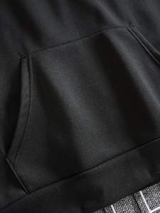 เสื้อมีฮู้ดพิมพ์ลายคริสต์มาสแขนยาวน้ำหนักเบาดีไซน์กระเป๋าผ้าฝ้ายผสมแบบเรียบง่ายสำหรับฤดูหนาว - Product Image 4